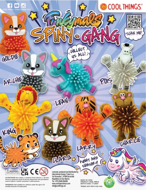 Снимка на 65mm Funkymals Spiny Gangs - играчки 