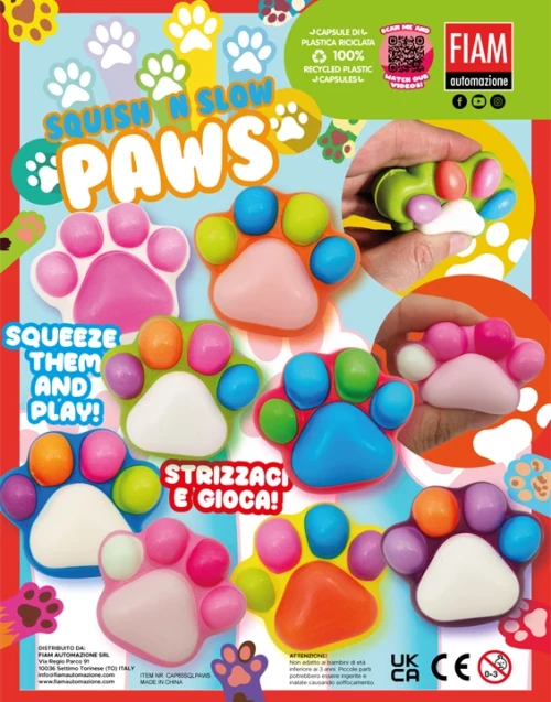 Снимка на 65mm Squish'n Slow Paws - играчки