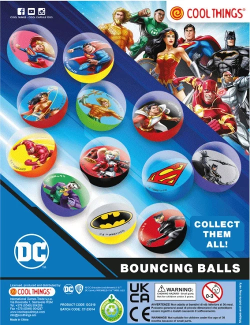 Снимка на 32mm DC Justice Bouncing Ball  - Силиконови топчета  
