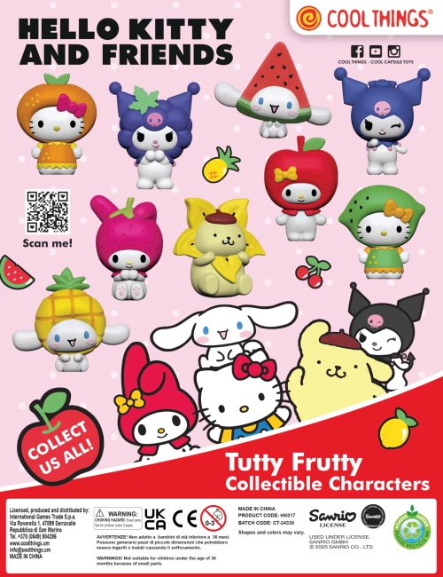 Снимка на 65mm Hello Kitty Tutty Frutty - играчки 