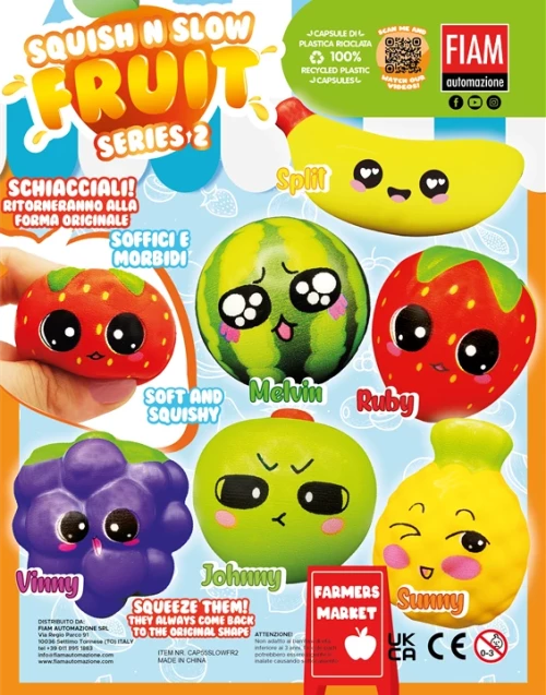 Снимка на 55mm SQUISH'N SLOW FRUIT - играчки
