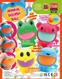 Thumbnail 1 of 65mm Animal Squish Ball - играчки