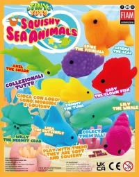 Thumbnail 1 of 50mm Tiny Toys Squishy Sea Animals