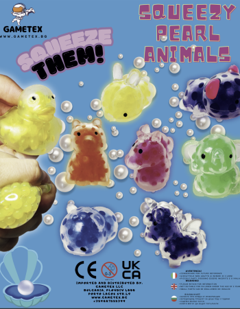 55mm SQUEEZY PEARL ANIMALS - играчки