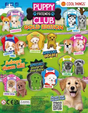 65mm Puppy Club Friends The Best Gold Edition